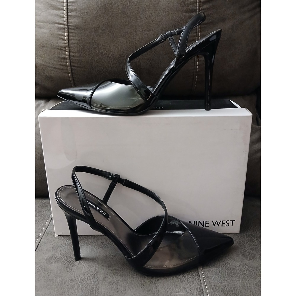 Nine West Womens FLORIA 3Pointed Toe Stilettos Patent Leather NEW Sz 8.5 #803 - Picture 2 of 13